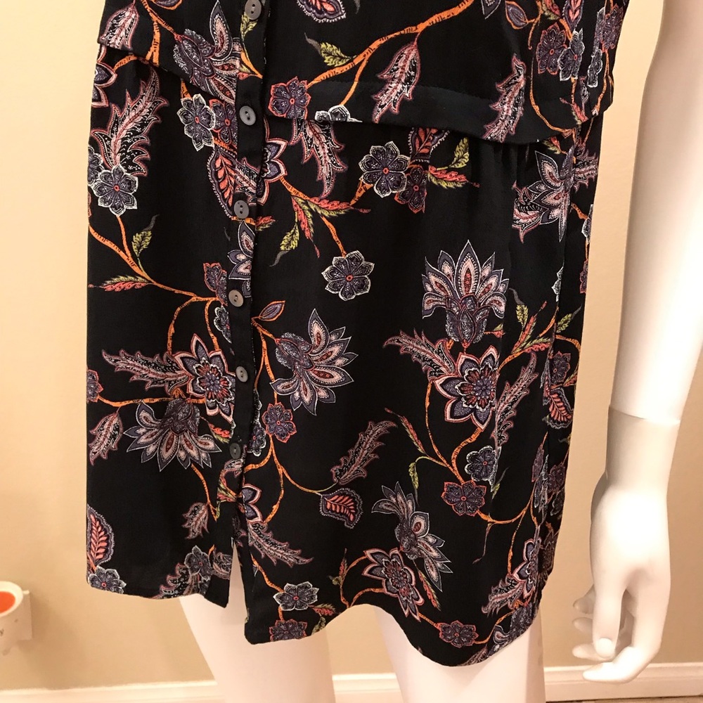 J Jill Sleeveless Tunic Top Womens Size XS Relaxed Fit Shirred Waist Button Up - Picture 13 of 14